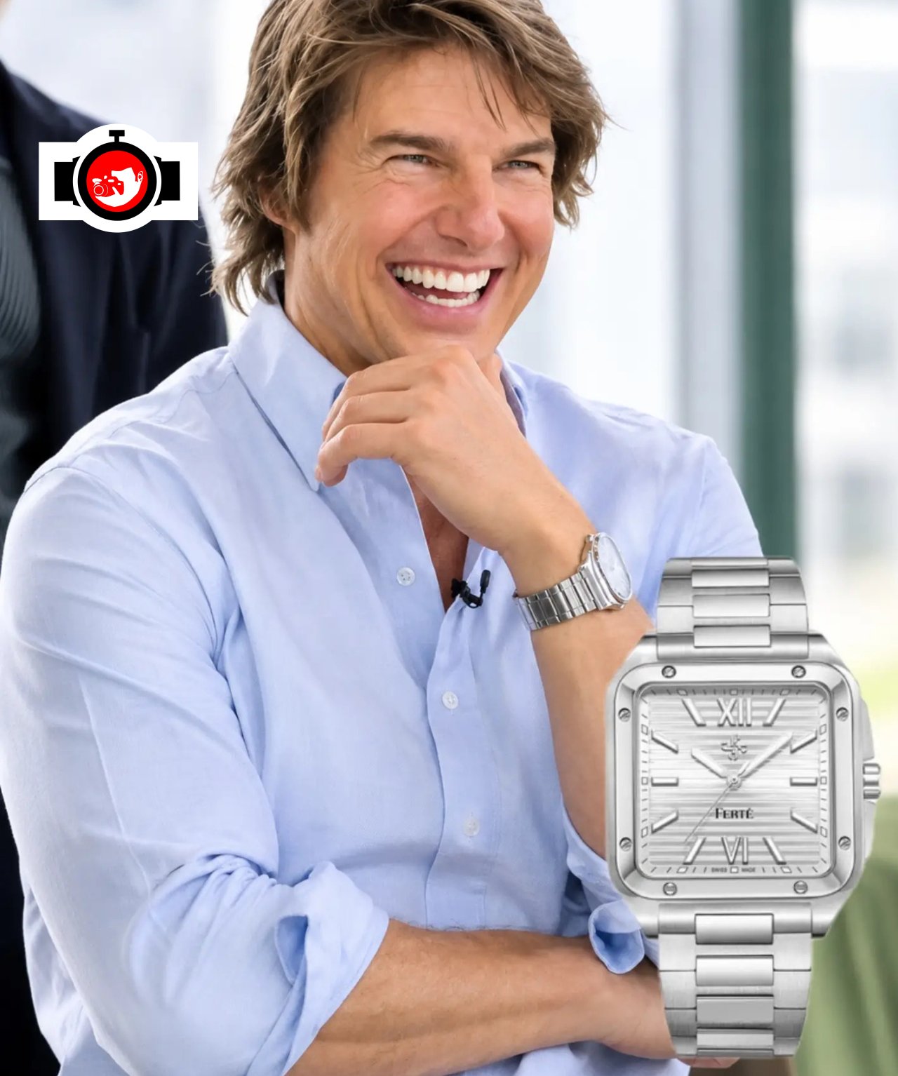 actor Tom Cruise spotted wearing a Cartier WSSA0018