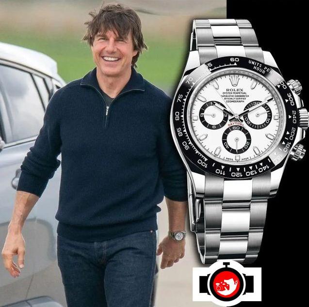 actor Tom Cruise spotted wearing a Rolex 116500