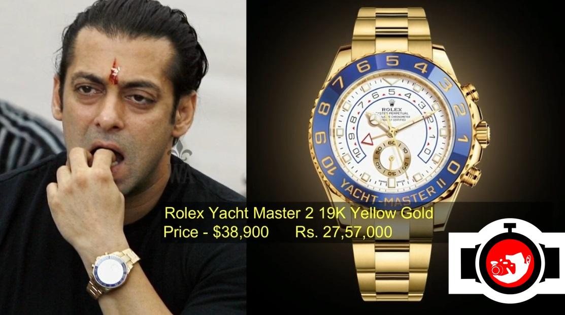 Salman Khan's Impressive Rolex Yacht Master 2 in 18k Yellow Gold