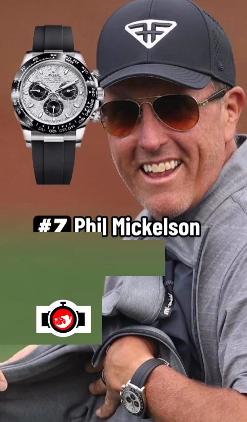 golfer Phil Mickelson spotted wearing a Rolex 