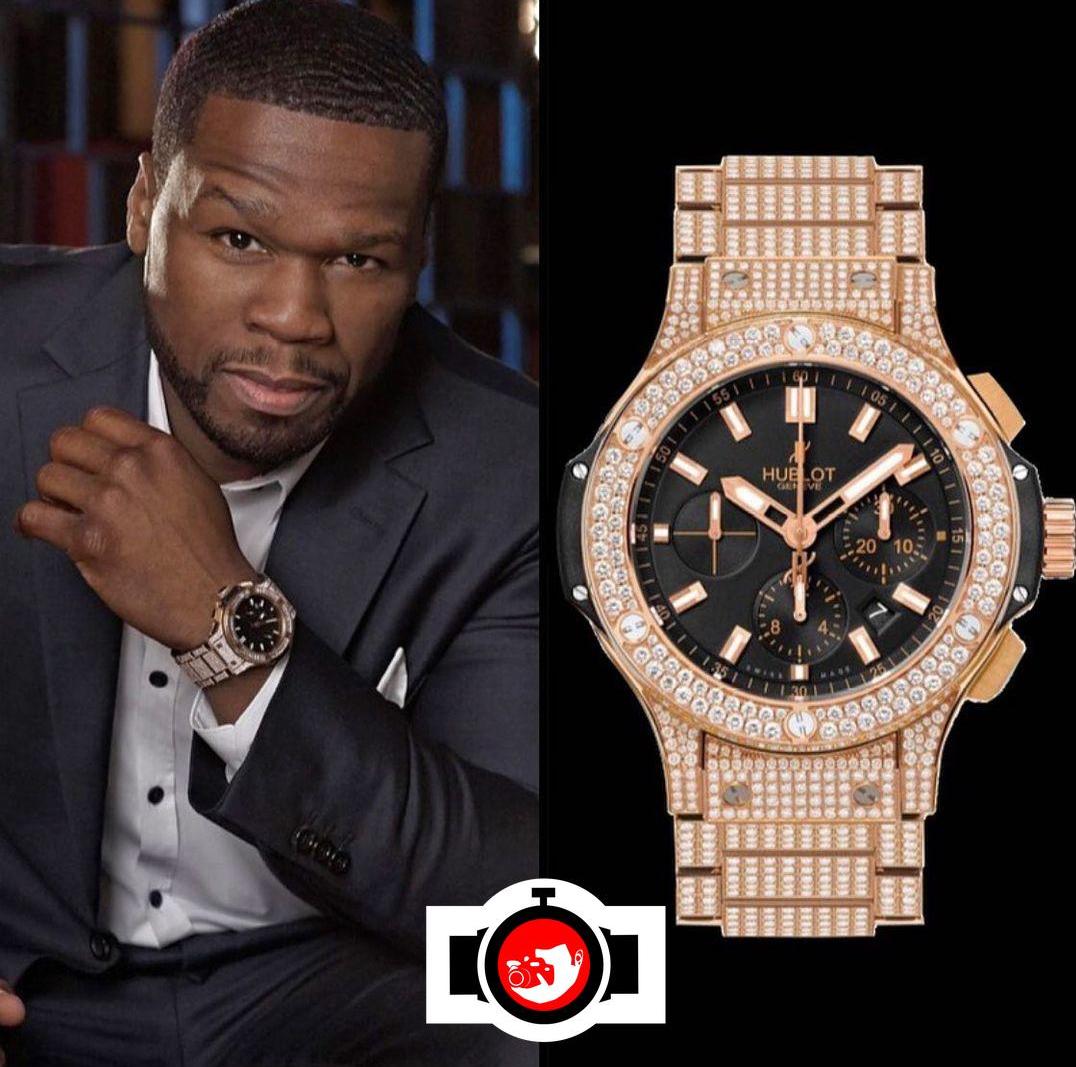 rapper 50 Cent spotted wearing a Hublot 301.PX.1180.PX.3704