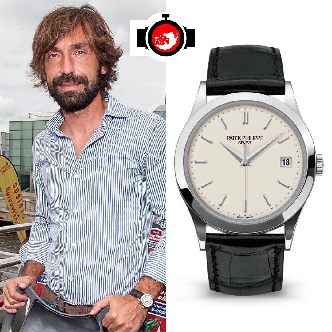 football manager Andrea Pirlo spotted wearing a Patek Philippe 