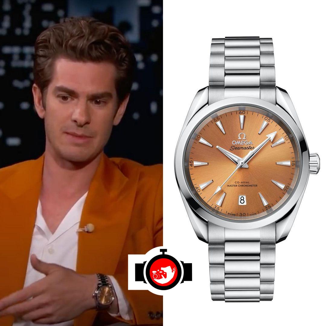 actor Andrew Garfield spotted wearing a Omega 