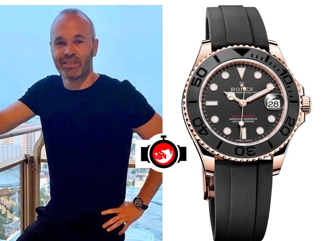 footballer Andres Iniesta spotted wearing a Rolex 126655