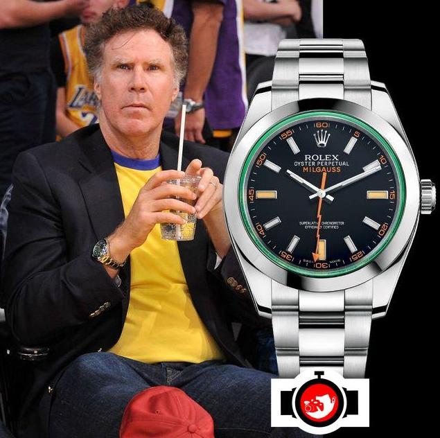 actor Will Ferrell spotted wearing a Rolex 116400