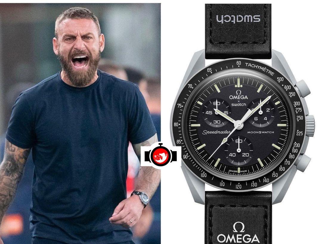footballer Daniele De Rossi spotted wearing a Swatch SO33M100