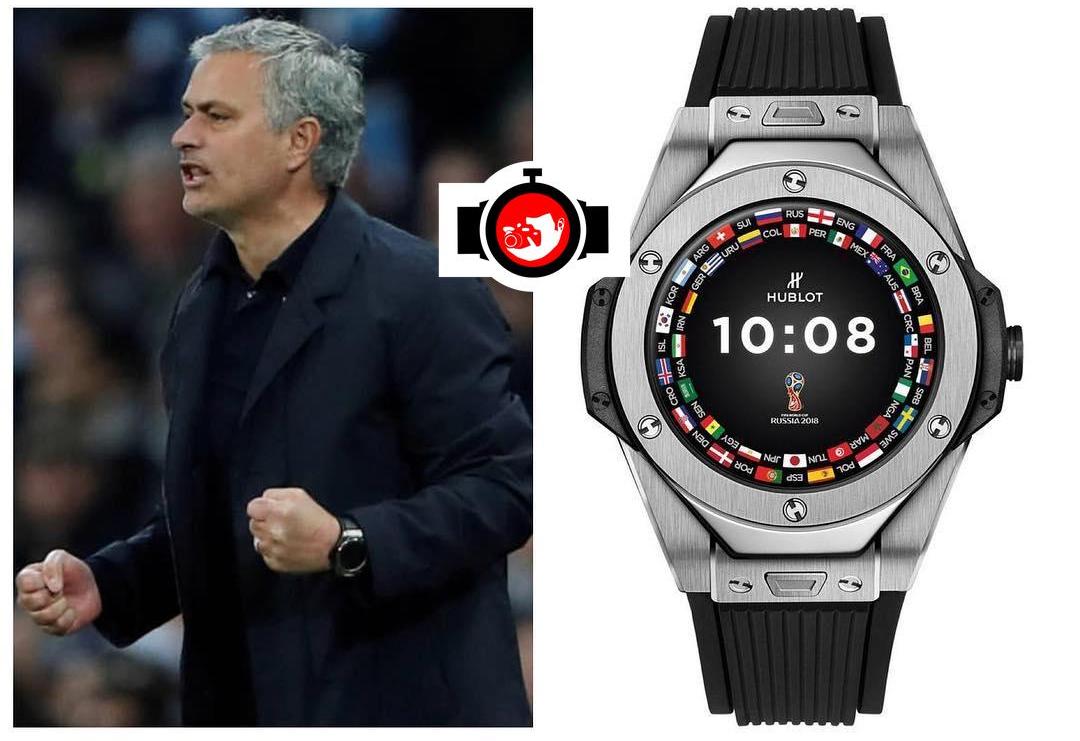 football manager Jose Mourinho spotted wearing a Hublot 400.NX.1100.RX