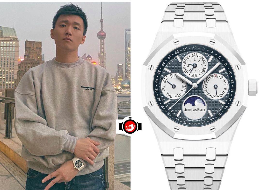 business man Steven Zhang spotted wearing a Audemars Piguet 26579CB