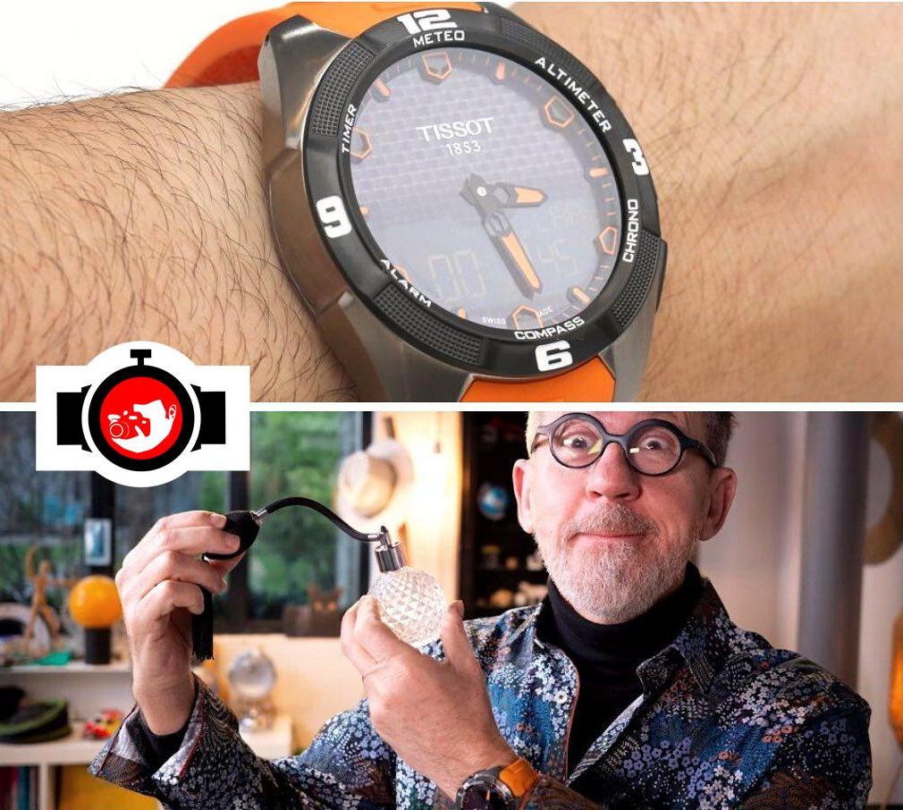 writer Jamy Gourmaud spotted wearing a Tissot 