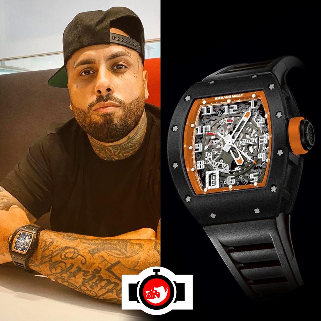 singer Nicky Jam spotted wearing a Richard Mille RM30