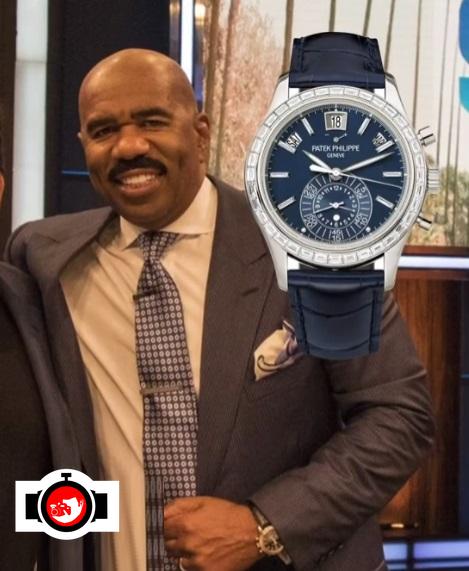television presenter Steve Harvey spotted wearing a Patek Philippe 