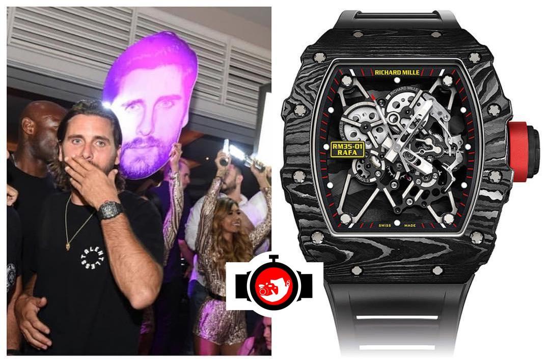 actor Lord Scott Disick spotted wearing a Richard Mille RM35-01