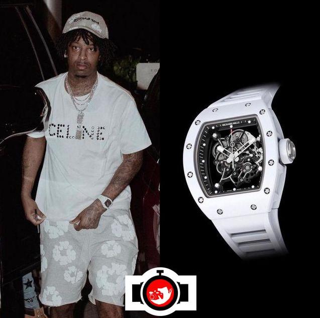 rapper 21 Savage spotted wearing a Richard Mille RM55