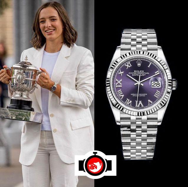 tennis player Iga Swiatek spotted wearing a Rolex 
