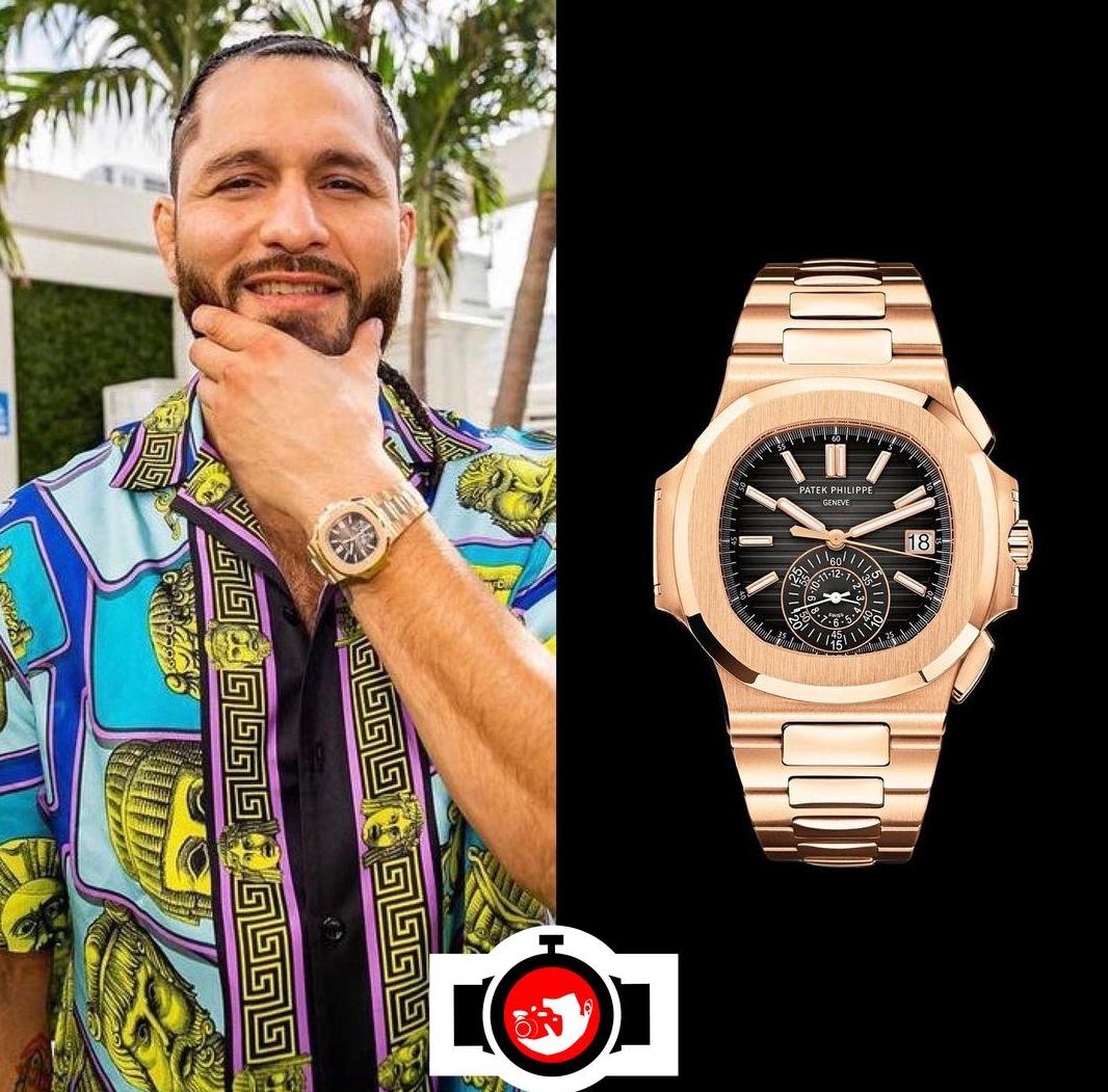 mixed martial artist Jorge Masvidal spotted wearing a Patek Philippe 5980/1R