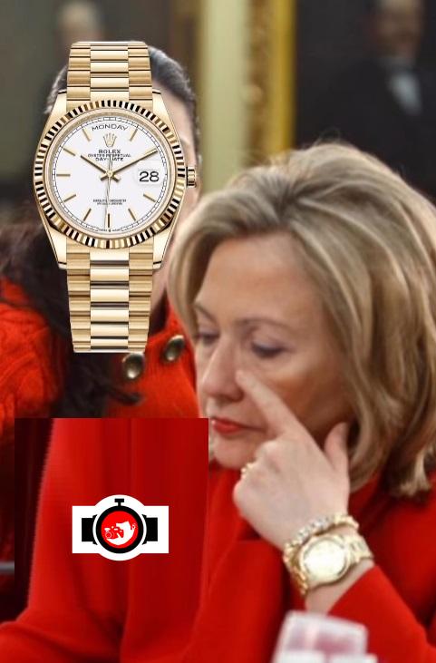 politician Hillary Clinton spotted wearing a Rolex 