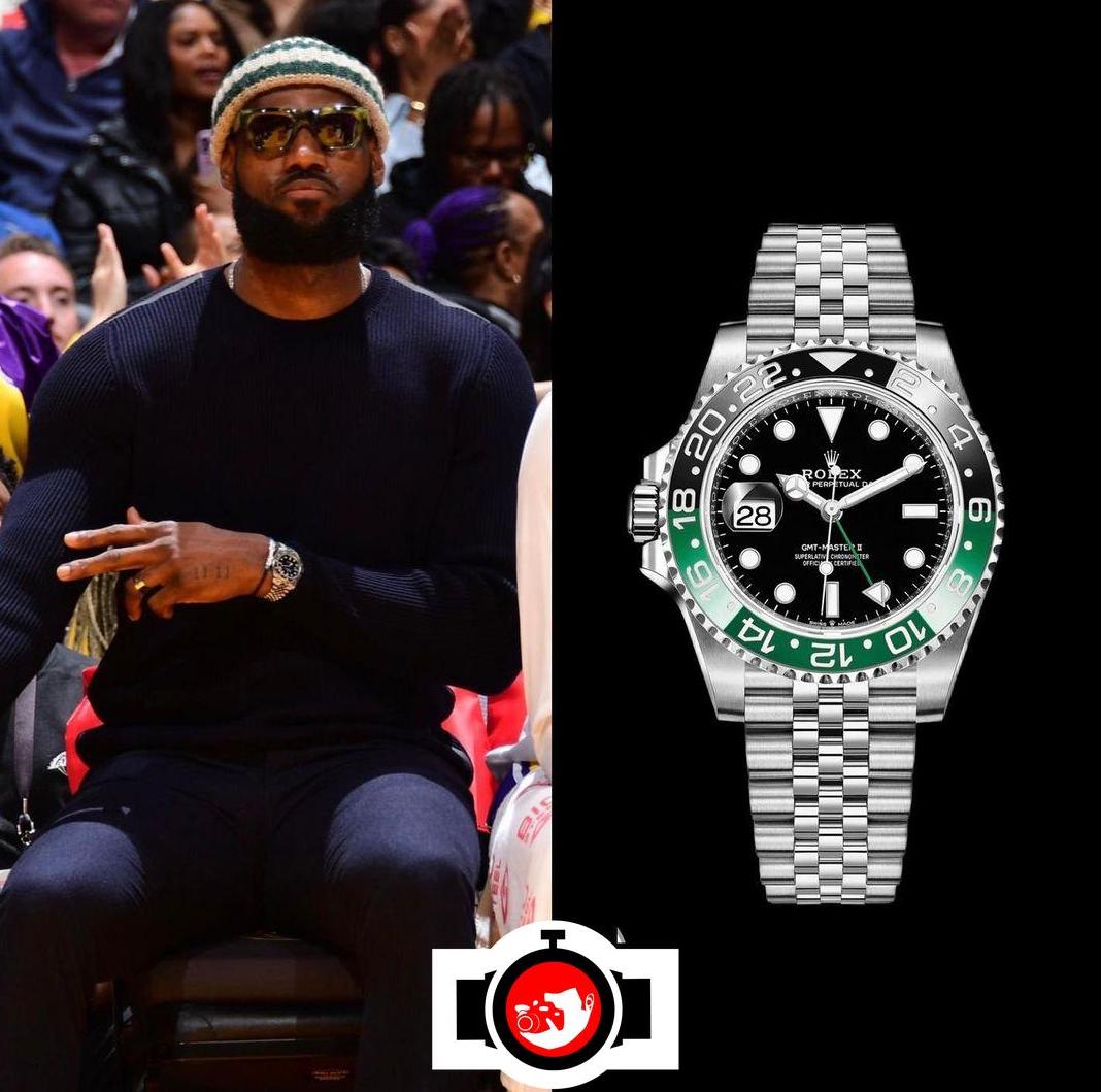 basketball player LeBron James spotted wearing a Rolex 