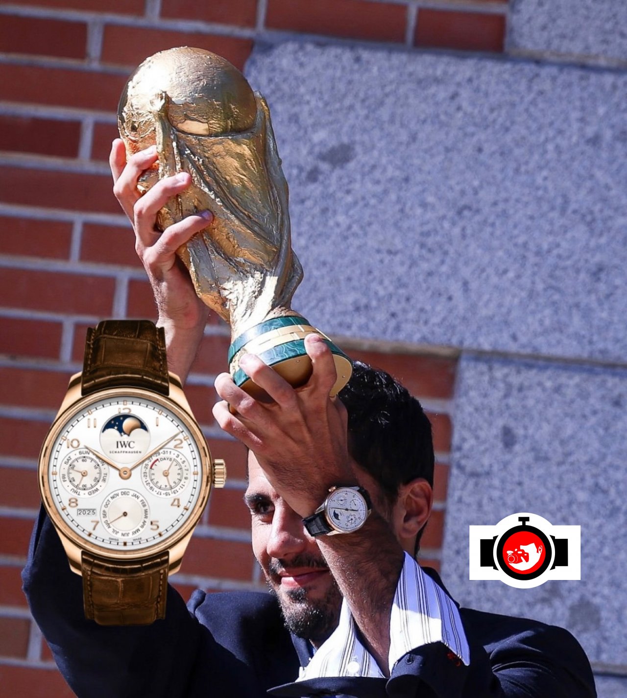 footballer Rodri Hernández Cascante spotted wearing a IWC Schaffhausen IW503401