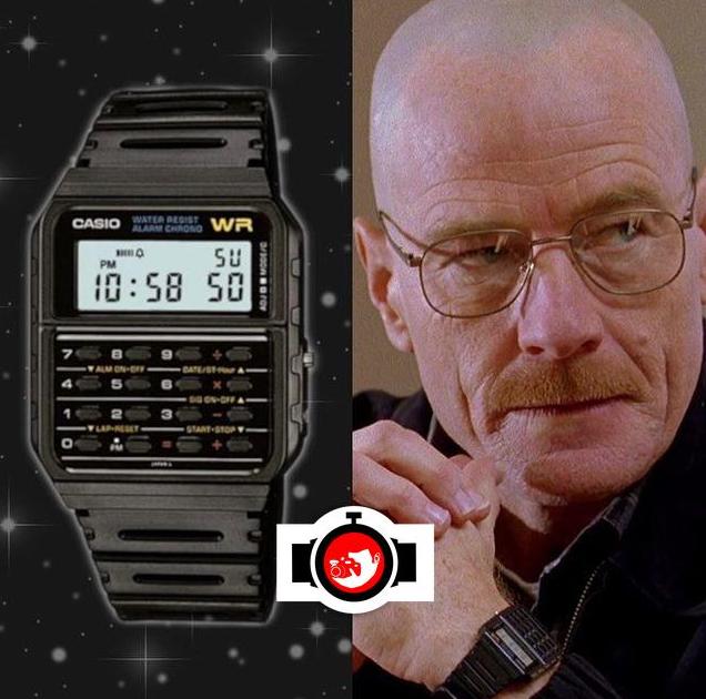 actor Bryan Cranston spotted wearing a Casio CA53W