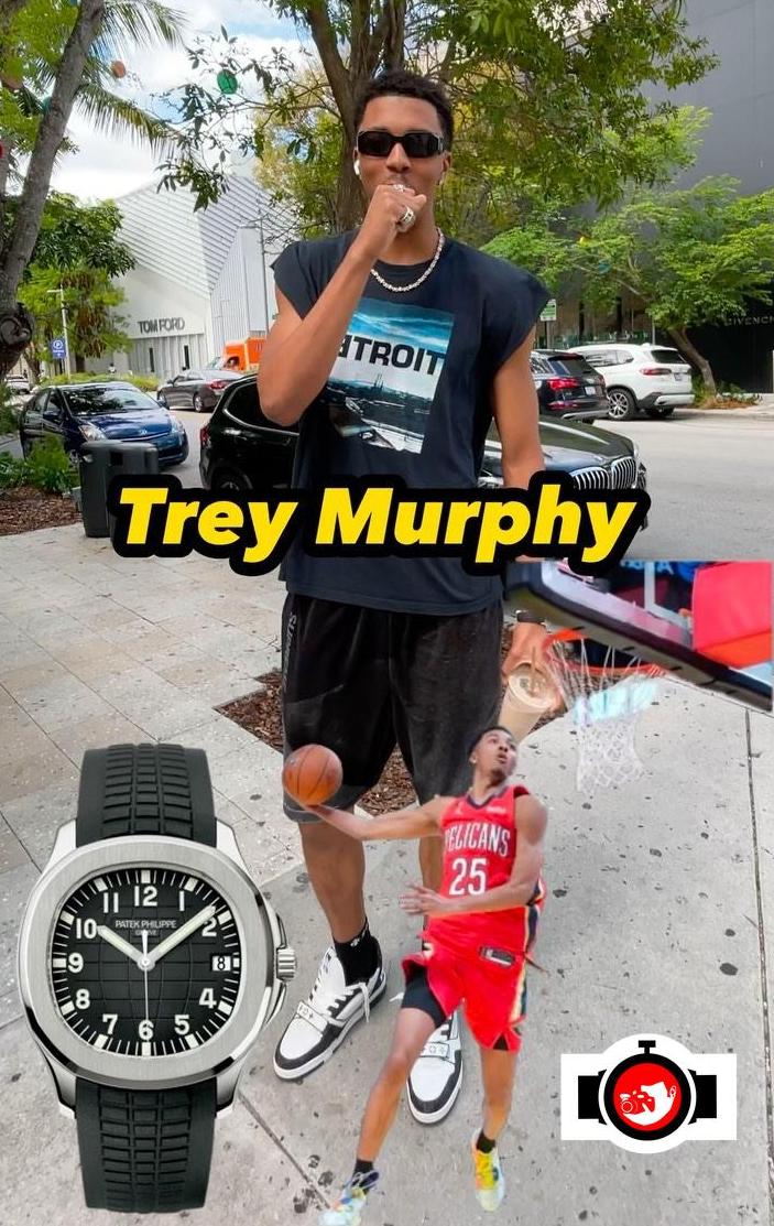 basketball player Trey Murphy spotted wearing a Patek Philippe 