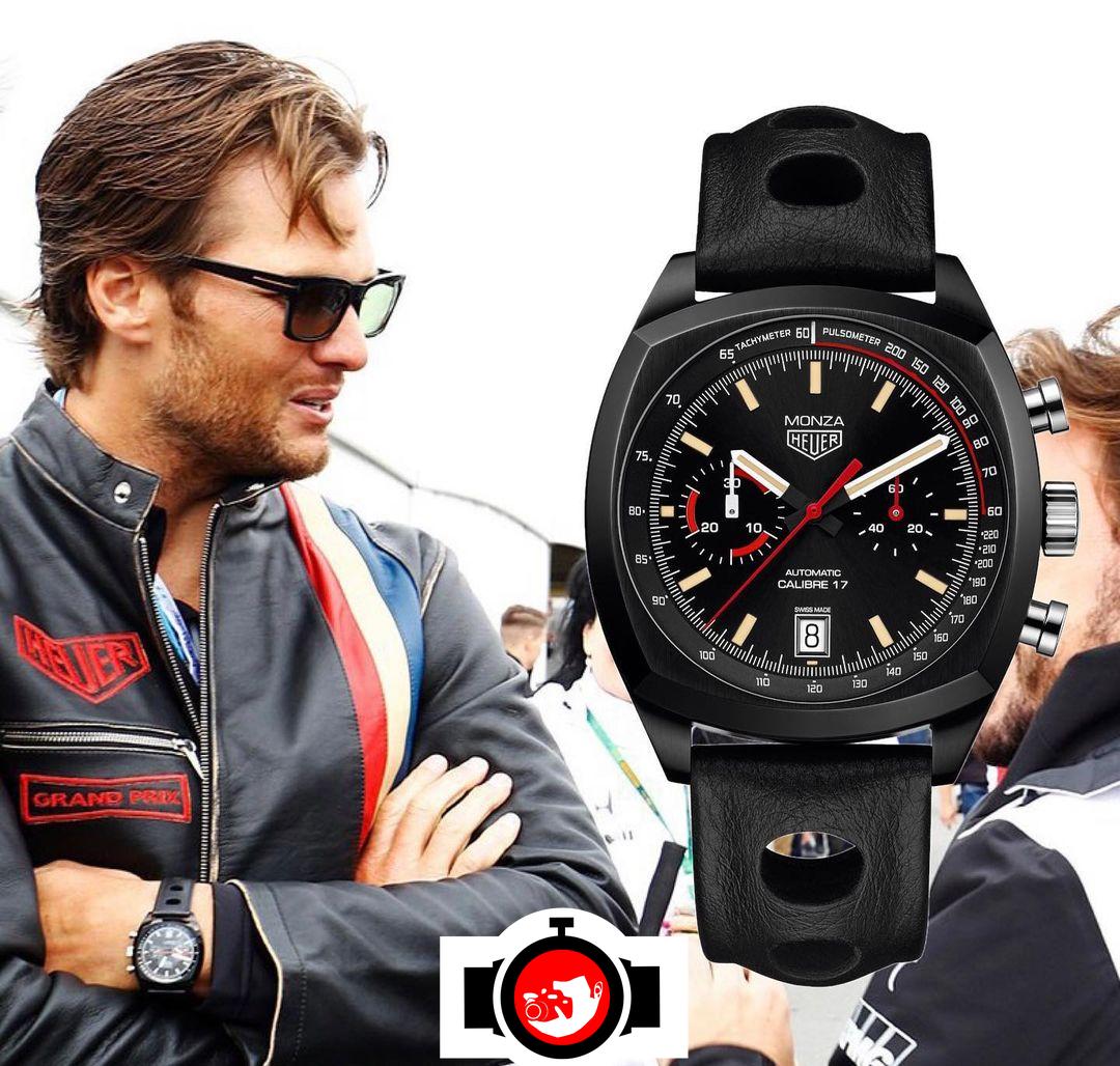 american football player Tom Brady spotted wearing a Tag Heuer 