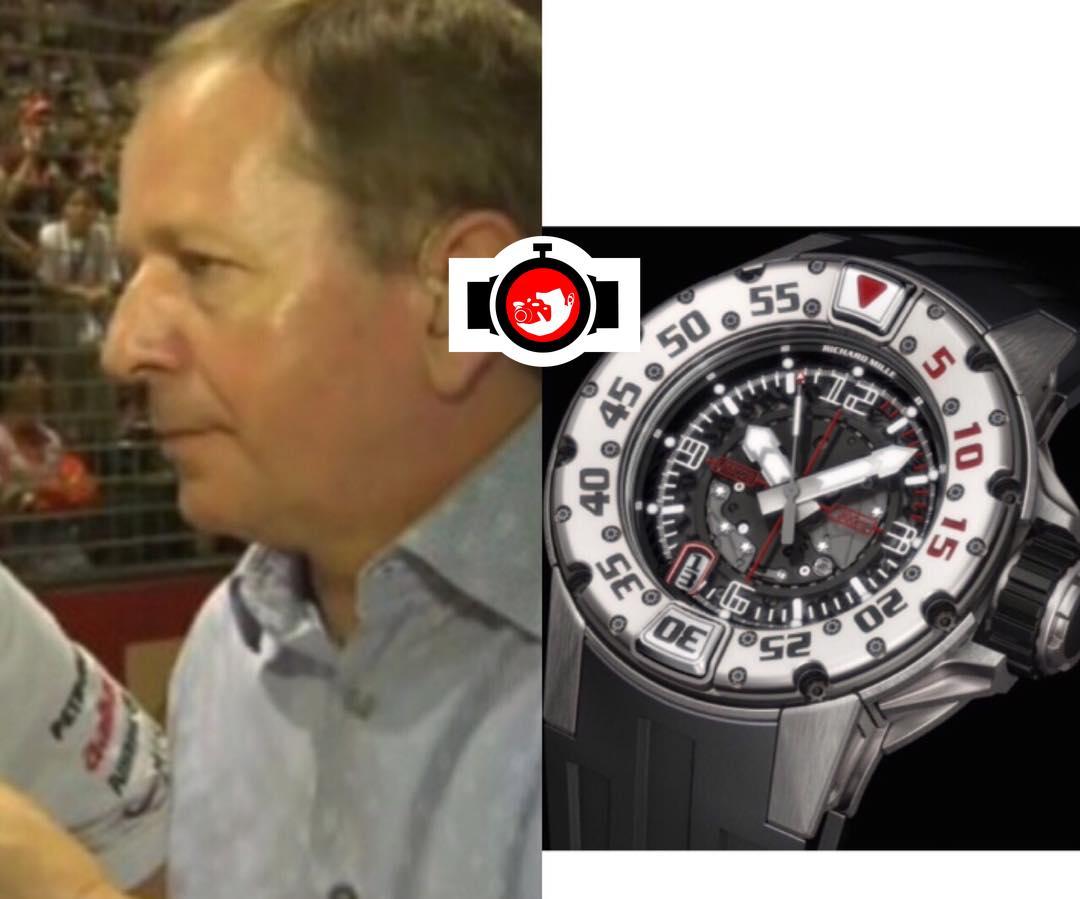 pilot Martin Brundle spotted wearing a Richard Mille RM28