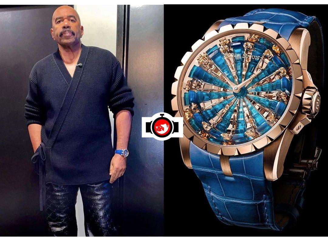 television presenter Steve Harvey spotted wearing a Roger Dubuis 