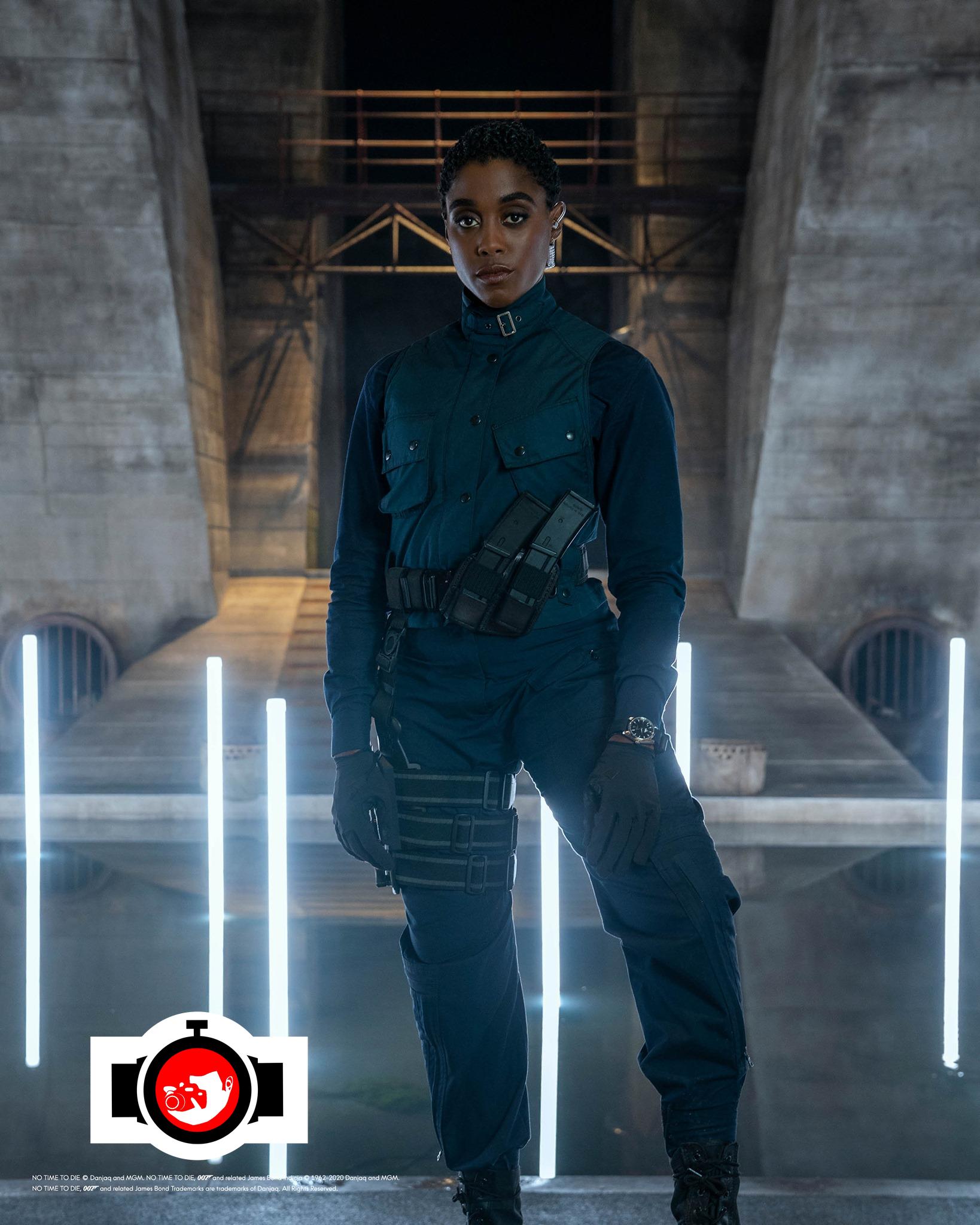 actor Lashana Lynch spotted wearing a Omega 220.13.38.20.01.001