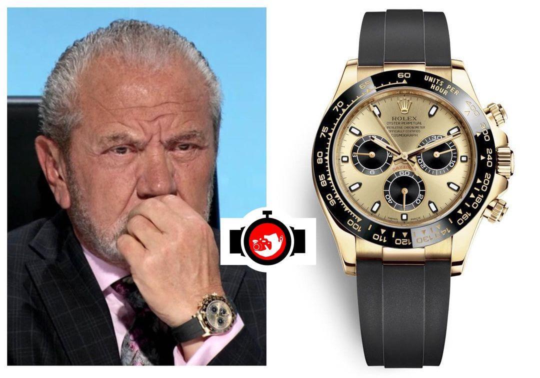 business man Alan Sugar spotted wearing a Rolex 116518