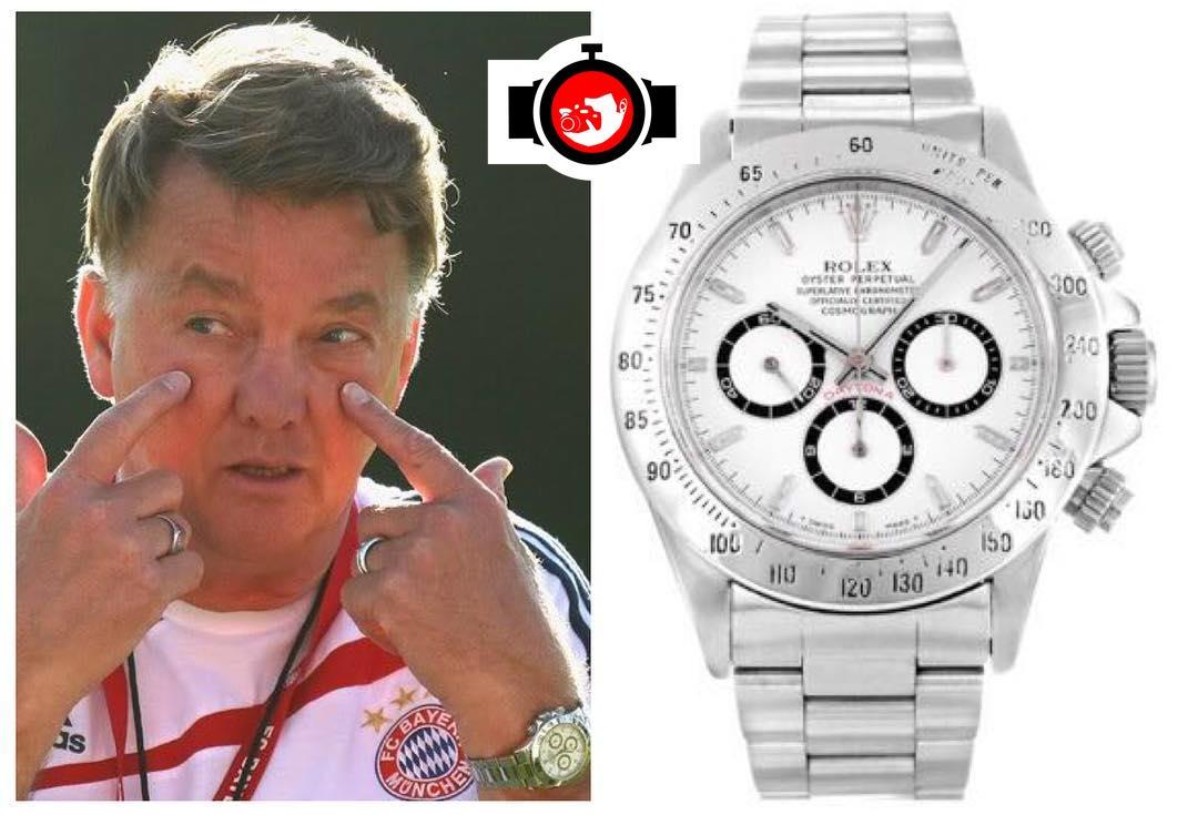 football manager Louis Van Gaal spotted wearing a Rolex 16520