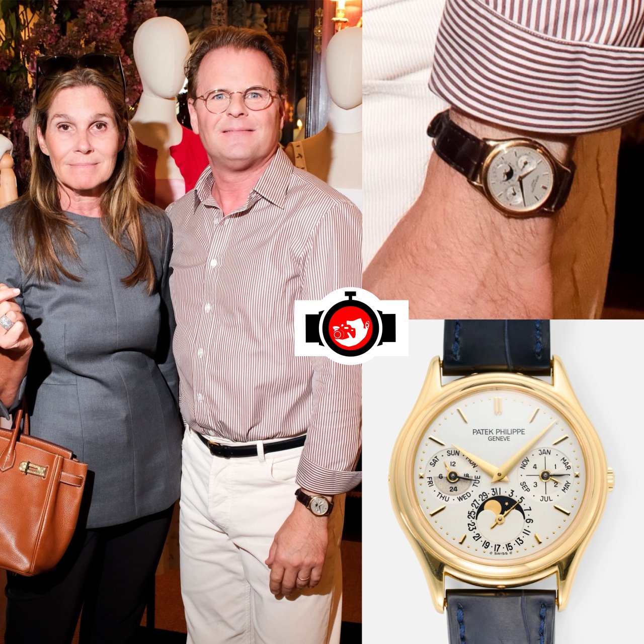 Adam Lippes Spotted Wearing Patek Philippe Perpetual Calendar Ref. 3940 at New York Fashion Week