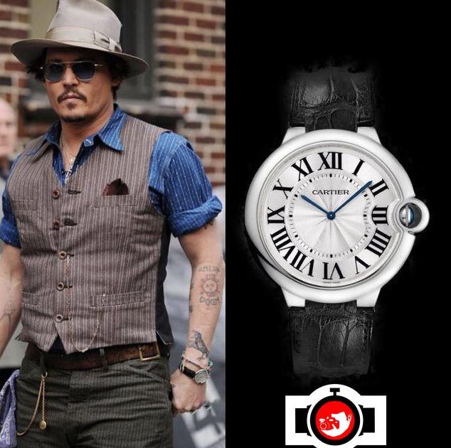 actor Johnny Deep spotted wearing a Cartier 