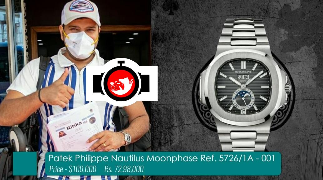 cricketer Rohit Sharma spotted wearing a Patek Philippe 5726/1A