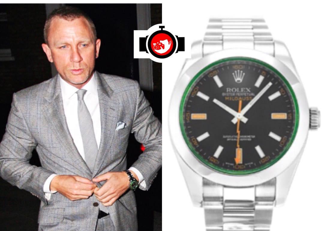 actor Daniel Craig spotted wearing a Rolex 116400