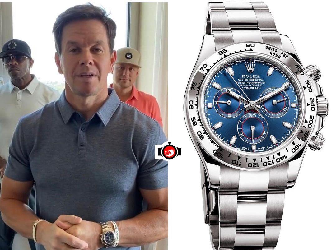 Inside Mark Wahlberg's Watch Collection: The 18K White Gold Rolex Daytona With a Blue Dial
