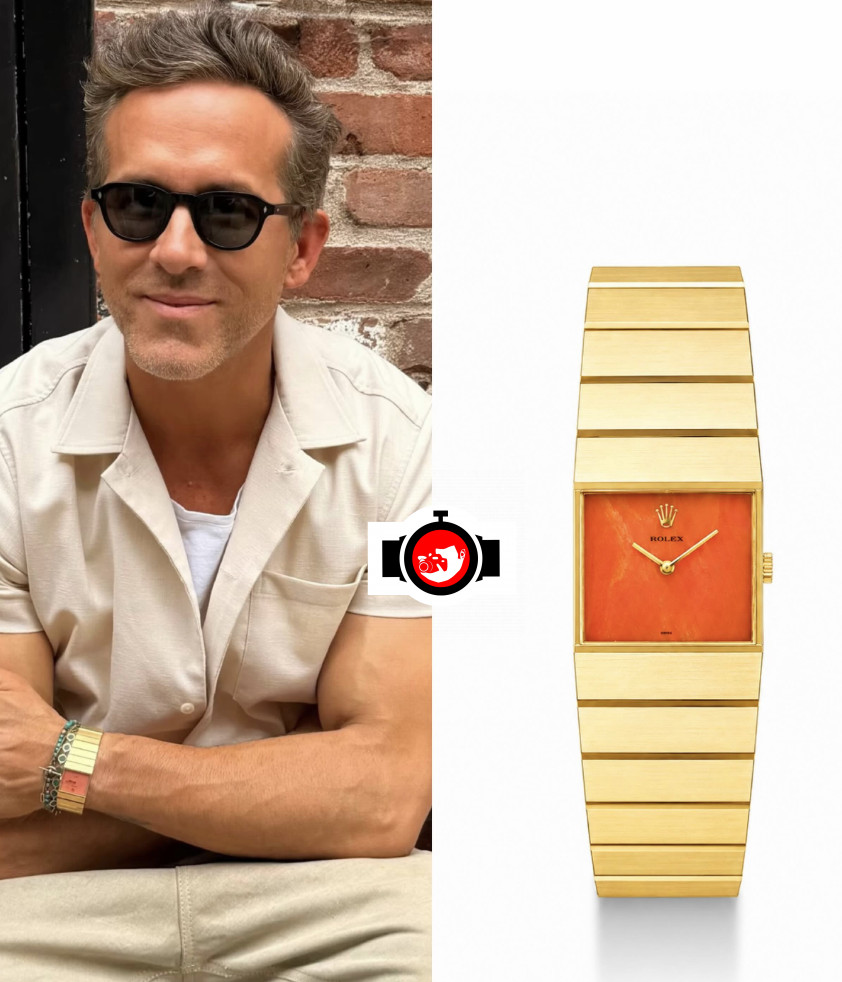actor Ryan Reynolds spotted wearing a Rolex 3585