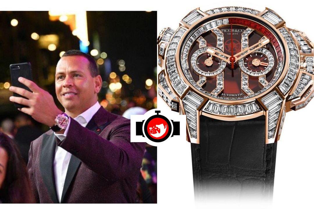 Inside Alex Rodriguez's Stunning Watch Collection: The 18K Rose Gold Jacob & Co Epic X Chrono Factory Set With 129 Baguette Diamonds