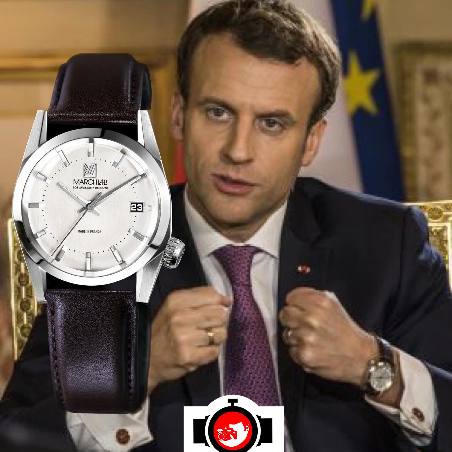 politician Emmanuel Macron spotted wearing a MARCH LA.B 