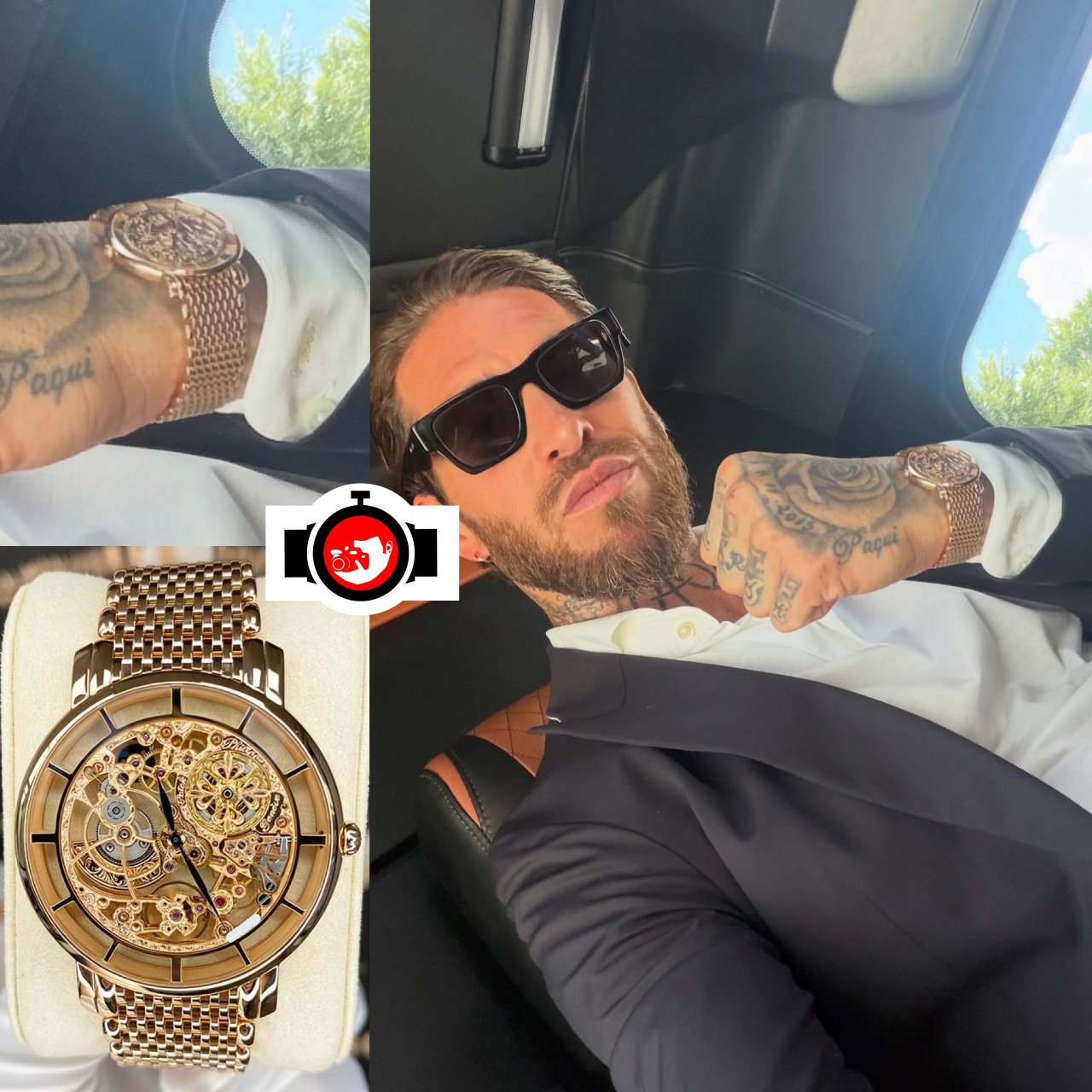 footballer Sergio Ramos spotted wearing a Patek Philippe 5180/1R-001