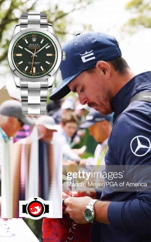 golfer Rickie Fowler spotted wearing a Rolex 