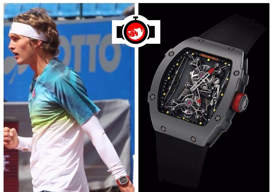 tennis player Alexander Zverev spotted wearing a Richard Mille RM27-01