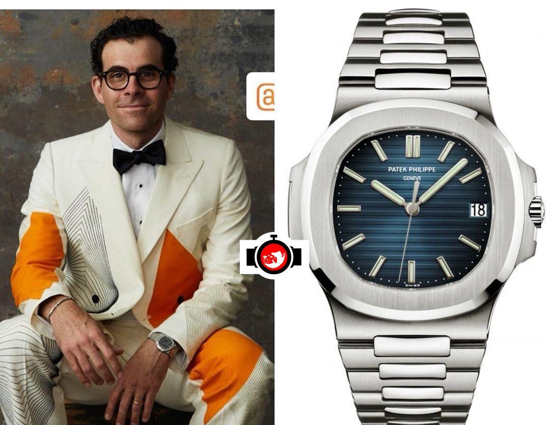 Adam Mosseri's Watch Collection: A Closer Look at the Stainless Steel Patek Philippe Nautilus with a Blue Dial