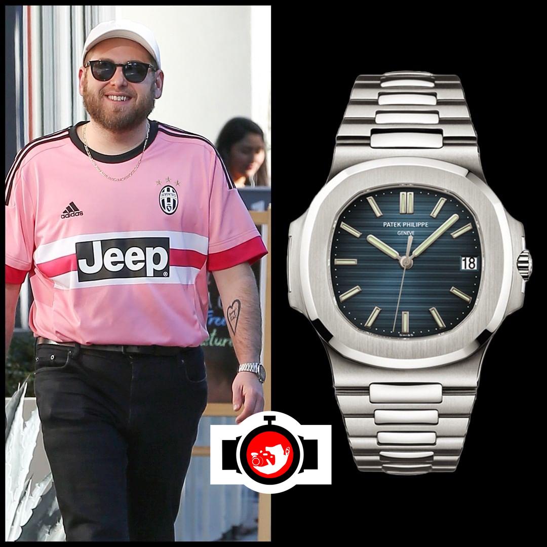 actor Jonah Hill spotted wearing a Patek Philippe 5711/1A-010