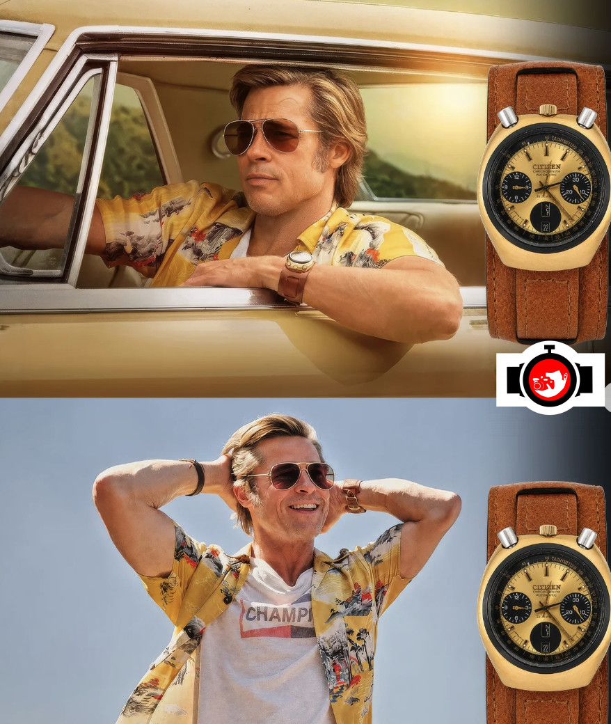 actor Brad Pitt spotted wearing a Citizen 8110