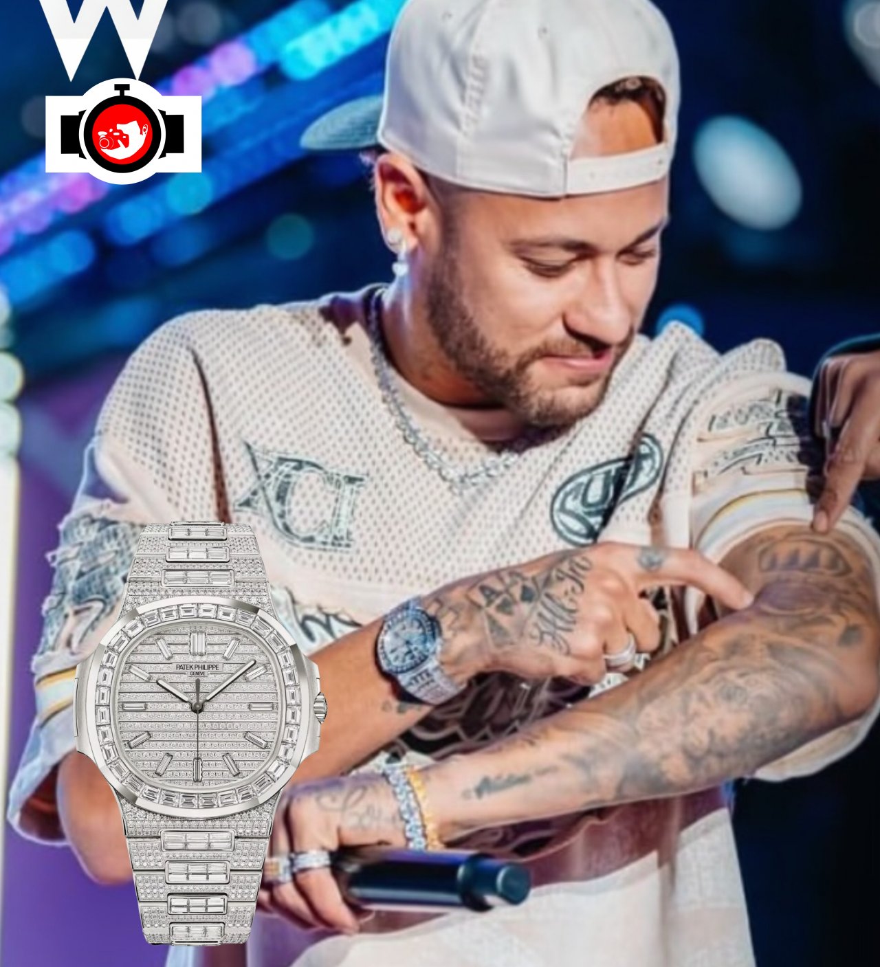 footballer Neymar Jr spotted wearing a Patek Philippe 5811/1460G
