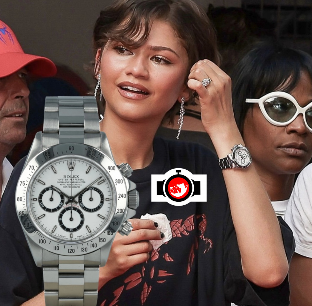 actor Zendaya spotted wearing a Rolex 16520