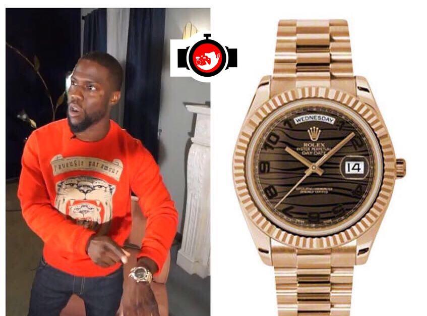 Kevin Hart's Impressive Watch Collection: A Look at His Rolex Day Date II President in 18K Rose Gold with a Bronze Wave Dial 