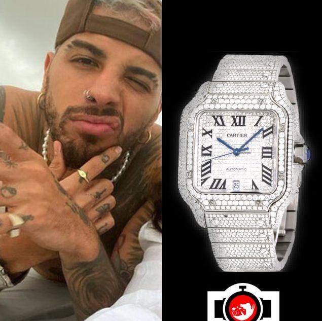 singer Rauw Alejandro spotted wearing a Cartier 