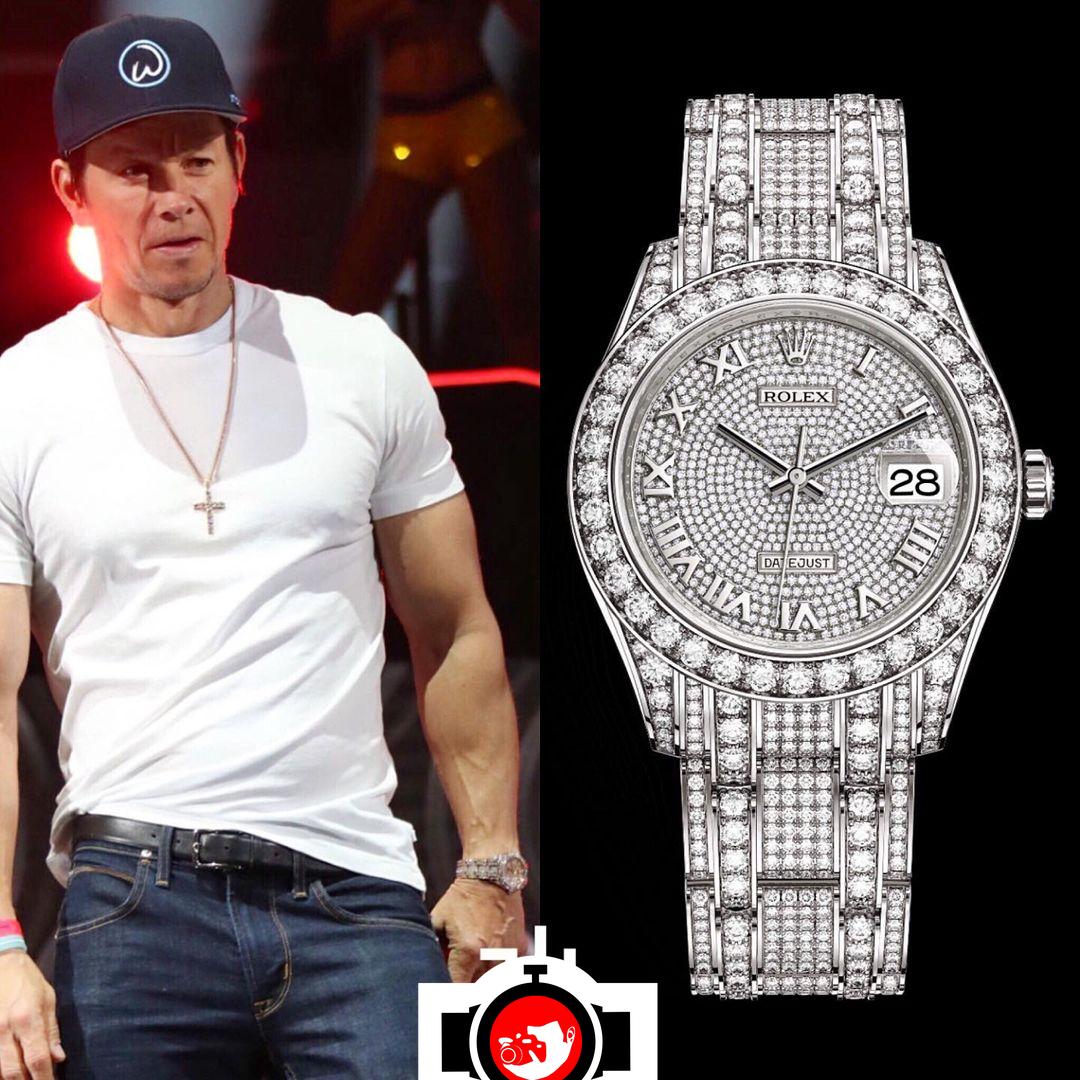 actor Mark Wahlberg spotted wearing a Rolex 86409RBR