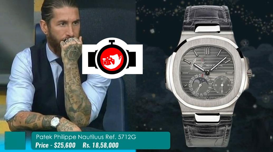 footballer Sergio Ramos spotted wearing a Patek Philippe 5712G